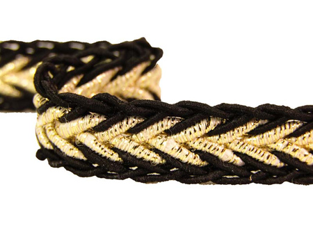 Taśma 1cm galonowa czarno-złota