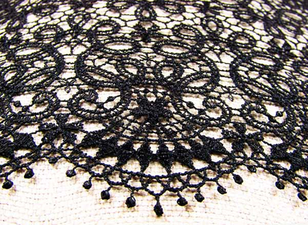 Wstawka 19cm gipiurowa czarna