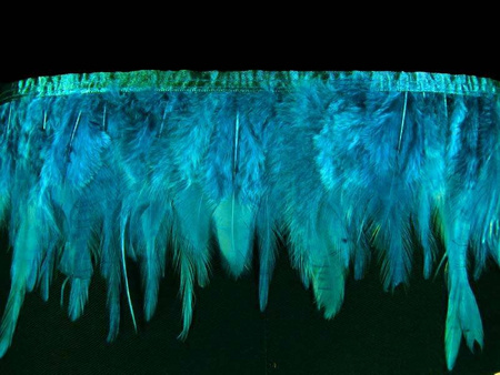 Taśma 12cm piórowa turkus