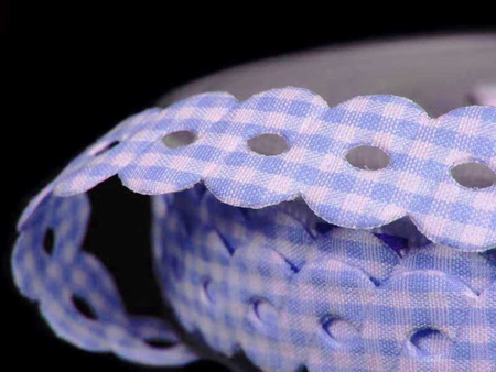 Wstążka 15mm poly PEPITO WARKOCZ błękitna