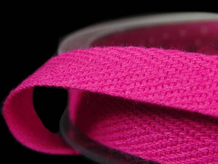 Taśma 10mm bawełniana jodełka fuksja