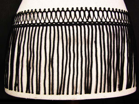 Taśma 17cm FRĘDZEL poliester czarna