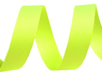 Taśma 19mm ryps poliester żółty neon