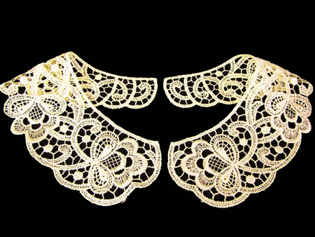 Kołnierzyk gipiurowy wiskoza krem