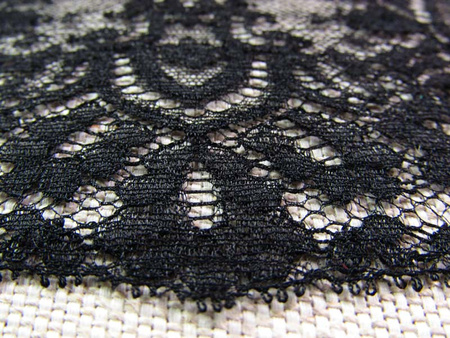 Koronka 12cm stabilna czarna