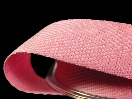 Taśma 20mm bawełniana jodełka róż