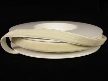 Aksamitka 9mm elastyczna ecru