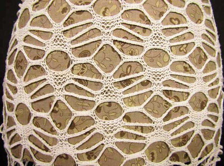 Koronka 140cm bawełniana klockowa biała