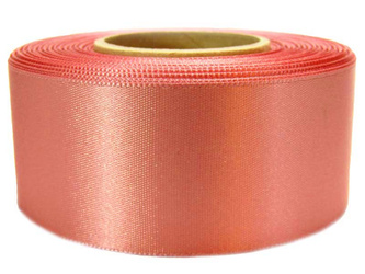 Wstążka 40mm atłas róż indyjski