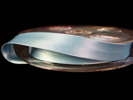 Lamówka 1,5cm atłasowa błękit
