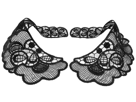 Kołnierzyk damski gipiura czarny