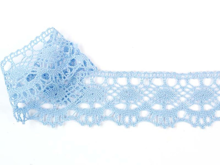 Koronka 5,1cm bawełniana błękitna