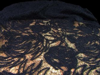 Tkanina 140cm RÓŻA czarna