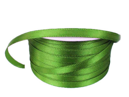 Wstążka 5mm atłas oliwka świeża