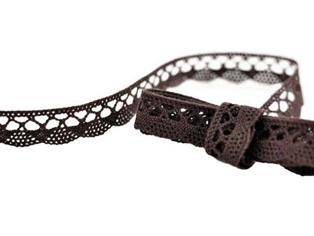Koronka 1,8cm bawełniana brąz ciemny