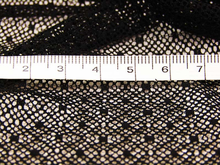 Tiul elastyczny kropka czarny 150cm