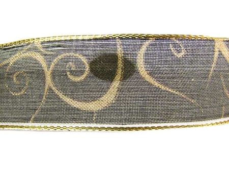 Wstążka 25mm organtyna ESY-FLORESY czarna