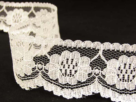 Koronka 3,7cm stabilna ecru