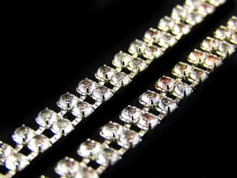 Taśma 3mm łańcuch dwurzędowa cyrkonia