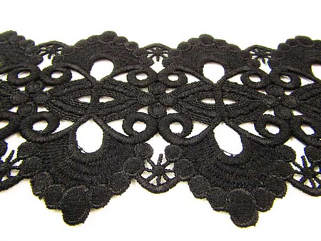 Wstawka 9,5cm gipiurowa poly czarna