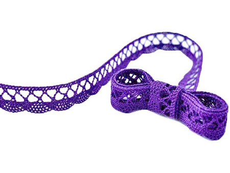 Koronka 1,8cm bawełniana fiolet ciemny