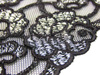 Koronka 11cm tiulowa czarna
