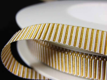 Taśma 9mm ryps poliestrowa beż