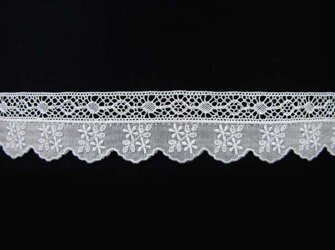 Koronka 4cm haft angielski biała