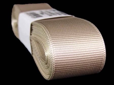 Taśma 25mm ryps poliester jasny beż