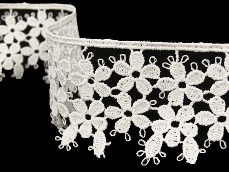 Koronka 3,5cm gipiurowa biała