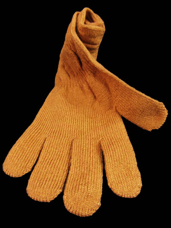 Rękawiczka długa marszczona camel