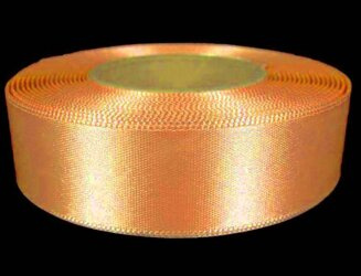 Wstążka 24mm atłas morela