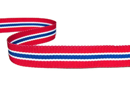 Taśma 16mm ryps lampas czerwona