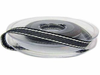 Taśma 7mm tkana DENIM czarna