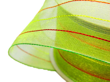 Wstążka 40mm organtyna PASKI pistacja