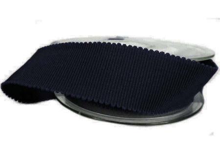 Taśma 25mm ryps bawełniana granat