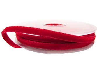 Aksamitka 5mm dwustronna czerwona