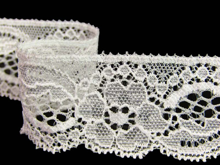 Koronka 3cm elastyczna biała