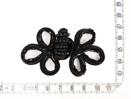 Szamerunek z koralikami czarny