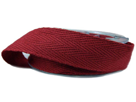 Taśma 20mm bawełniana bordo