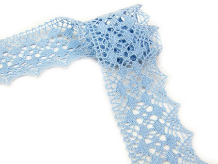 Koronka 4,8cm bawełniana błękitna