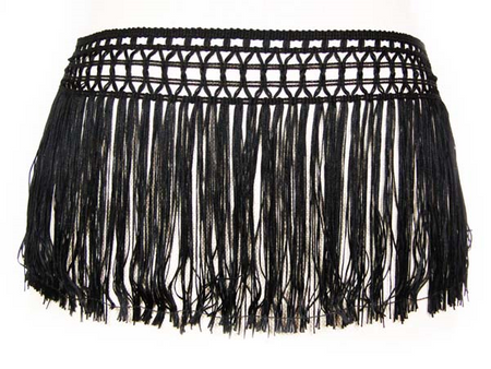 Taśma 20cm FRĘDZEL poliester czarna