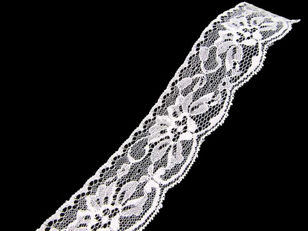 Koronka 5cm stabilna biała