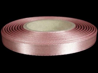 Wstążka 10mm atłas antyczny róż