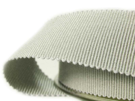 Taśma 25mm ryps bawełniana popiel