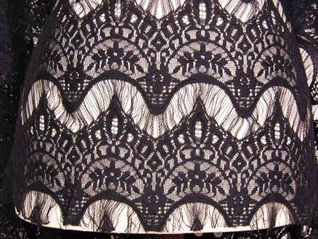 Koronka 140cm bawełniano-poliesterowa czarna