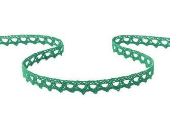 Koronka 0,8cm bawełniana ciemnozielona