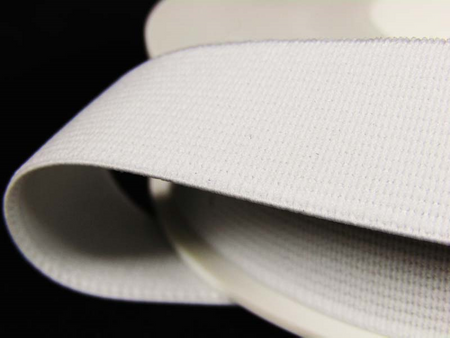 Guma 20mm tkana biała