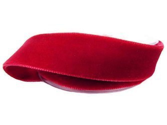 Aksamitka 22mm dwustronna czerwona