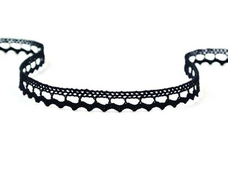 Koronka 0,9cm bawełniana czarna